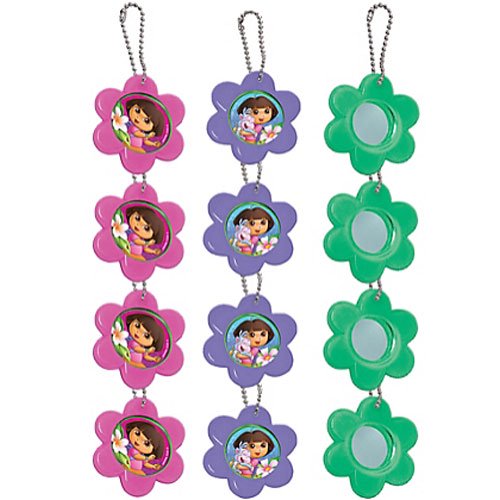 Various Dora the Explorer 'Flower Adventure' Mirror Keychains (12ct