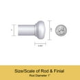 thumbnail image 4 of Kenney Weaver 1" Rust-Resistant Single Curtain Rod, 72-144", Brushed Nickel, 4 of 9