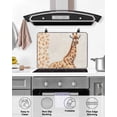thumbnail image 5 of nqOlkjepod Large Induction Cooktop Protector Mat 24"x21", Vintage Giraffe Stove Top Covers for Electric Stove, Modern Art Animal Watercolor Decorative Stove Burner Cover Mats, Glass Top Stove Cover, 5 of 8