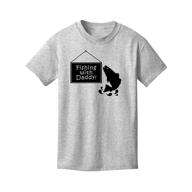 Gravity Trading Fishing with Daddy Youth Cotton Tee - Ash - Small