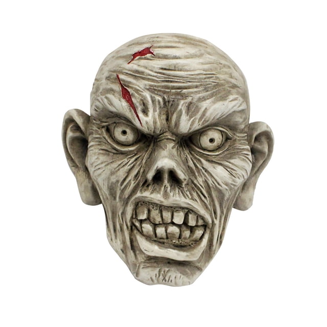 Estatua de escultura de resina para decoración de jardín, cabeza de zombi