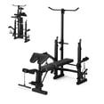 thumbnail image 1 of EDTara 7-in-1 Olympic Weight Bench Set, Multi-Function Bench Press with Leg Extension, Curl, Lat Pulldown, Preacher Curl & Squat Rack, 1 of 8