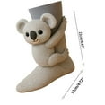 thumbnail image 3 of 3D Knit Animal Socks, Cute Plush Animals Design Sock, Double-layer Cotton, Funny Warm and Soft Long Stocking Stuffers Socks (Bunny), 3 of 5