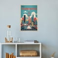 thumbnail image 4 of Toronto Retro Travel Poster Vintage Canadian City Tourism with CN Tower & Museum Canvas Poster, 4 of 8
