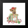 thumbnail image 2 of Grove, Beth 20x20 Black Modern Framed Museum Art Print Titled - Holiday Paws II on White No Words, 2 of 5
