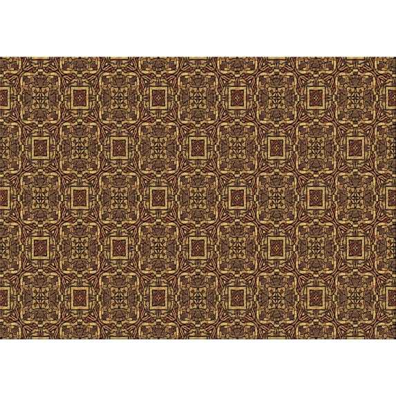 Ahgly Company Indoor Rectangle Patterned Blood Night Red Area Rugs, 5' x 8'