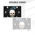 thumbnail image 2 of Black Raven Skull Moth Moon Four Hole Decorated Banner Flag for Garden Yard Home Decoration Indoor Outdoor 2x3 Ft, 2 of 7