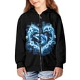 thumbnail image 2 of DISNIMO Kids Dolphin Hoodies for Boy Heart hoodie Teens Flower Hoodie Boys Zip Sweatshirts Size 11-13 Hoodie for Children Hoodie Sweatshirt Youth Hooded Jacket Hoodie Jackets Animal Hoodies for Kids, 2 of 7