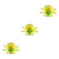thumbnail image 2 of QualitChoice Exquisite Rotating Flower Shape Music Candle Wedding Birthday Cake Candles Portable Home Decorations for Children Yellow 3Set, 2 of 6