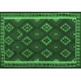 thumbnail image 1 of Ahgly Company Indoor Rectangle Oriental Emerald Green Traditional Area Rugs, 2' x 3', 1 of 4
