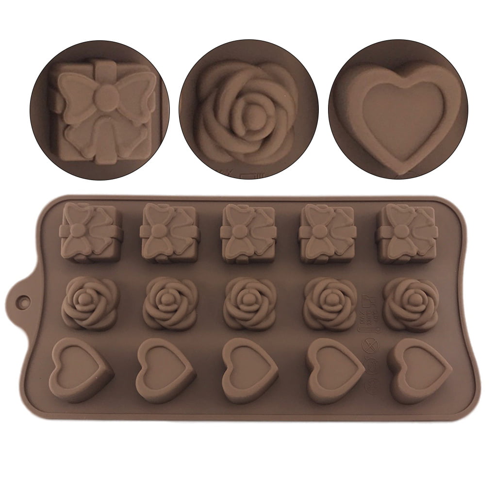 12 Cavities Chocolate Baking Mold Silicone Cake Candy Cookies Decorating Mould