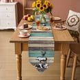 thumbnail image 5 of Table Runners 72 Inches Long, Farmhouse Animals Cotton Linen Kitchen Dining Coffee Table Runner for Party Home Decor, Vintage Wood Country Cow Pig Chicken Tabletop Dresser Scarves Runner 18x72 Inch, 5 of 9