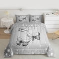 thumbnail image 2 of Castle Fairy Grey Floral Butterflies Bedding Comforter Set 2pcs for Kids Children Teens,Dreamy Princess Twin Comforter Sets Microfiber,Crystal Bling Glitter Splash Breathable Bedding Set, 2 of 7