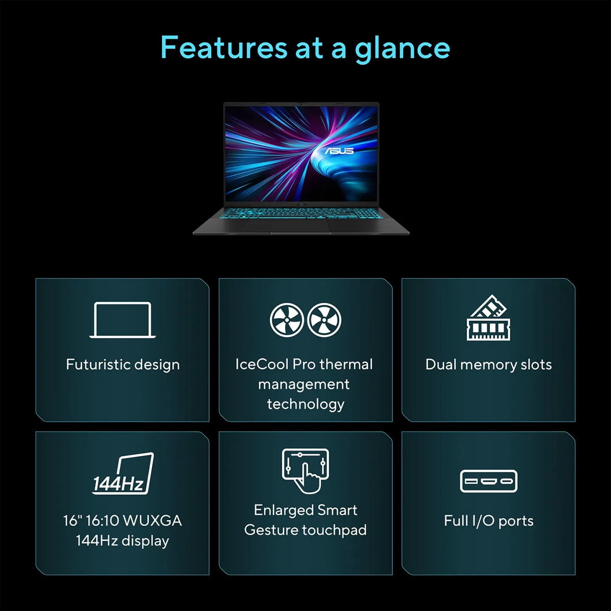 Asus Vivobook 16 16" Intel Core 7 240H RTX 3050 16 GB Memory- 512 GB SSD Windows 11 Home V3607VJ-DS76