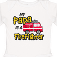 thumbnail image 4 of Inktastic My Papa is a Firefighter with Fire Truck Boys or Girls Long Sleeve Baby Bodysuit, 4 of 5