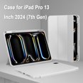 thumbnail image 2 of KOMI Nouvel Étui iPad Pro 13 Pouces M4 (Modèle 2024, 7e Génération) avec Porte-Crayon, Étui Intelligent pour iPad [Compatible avec Pencil Pro et Pencil (USB-C)], Prend en Charge Touch ID et l'Activation/désactivation Automatique, 2 of 5