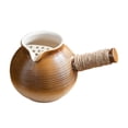 thumbnail image 5 of TISHITA Ceramic Teapot Tea Maker Porcelain Tea Pot with Rope Wrapped Handle for Tea Lovers Gift Home Outdoor Picnic Boiling Hot Water B 800ML, 5 of 8