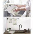 thumbnail image 5 of Sage Green Kitchen Dish Towels for Drying Dishes Set of 4, Eucalyptus Leaves Waffle Weave Microfiber Hand Tea Bathroom Towels Quick Dry & Absorbent Towel 12x12, 5 of 7