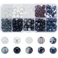 thumbnail image 1 of 220 cuentas de vidrio para hacer joyas, 8 mm, 10 colores, redondas, acrílicas, espaciadoras, sueltas, para pulseras, collares, pendientes, suministros para hacer joyas., 1 of 5