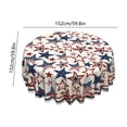 thumbnail image 3 of Rirozkan Patriotic Round Tablecloth, 60 Inch Diameter Independence Day Vinyl Cover Oil Spill Proof Wipe Clean Decor For July 4th Dinner And Celebration, 3 of 6
