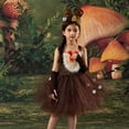 thumbnail image 3 of Vestido de niña de reno navideño, chaqueta de malla de moda para fiesta de vacaciones para niños, chaqueta de juego de animales de reno, 3 of 5
