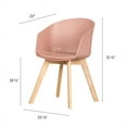 thumbnail image 6 of South Shore Gravity Rubbed Black Desk and 1 Flam Pink and Wood Chair Set, 6 of 6