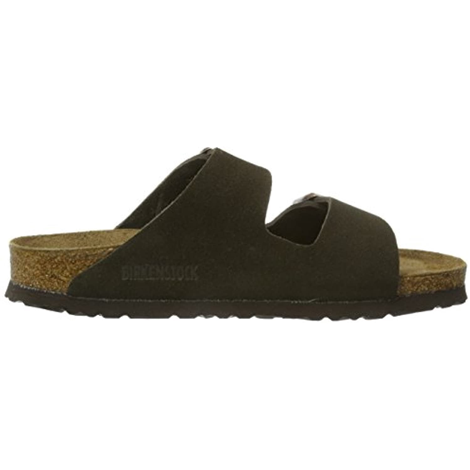Birkenstock Women's Arizona SFB Suede Leather Narrow Fit Sandal Mocca-Mocca-4.5