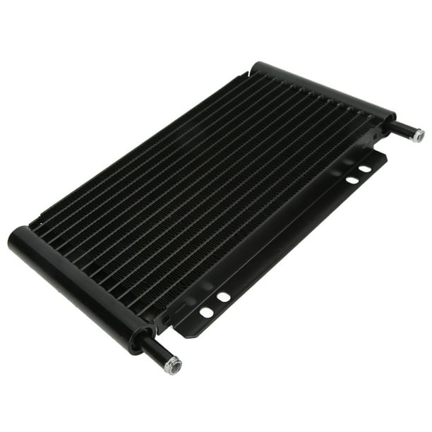 Transmisión Enfriador De Aceite De Aluminio De 15 Filas Negro Enfriador De Aceite De Transmisión De Baja Caída De Presión Para Camionetas Furgonetas Remolques De Viaje
