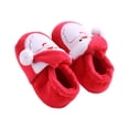 thumbnail image 2 of 1 par de zapatos de invierno para bebés, cálidos zapatos de piso navideños para niños pequeños, prewalker de algodón, 2 of 8
