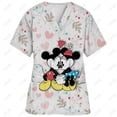 thumbnail image 2 of Ropa de enfermería navideña con estampado de dibujos animados de Minnie y Mickey Mouse, camisetas de mujer, uniforme de trabajo de manga corta para mascotas, camisa de disfraz, 2 of 5