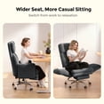thumbnail image 6 of Big and Tall Office Chair, Cloud Plush Swivel Desk Chair with 6-Level Adjustable Armrests, Home Ergonomic Executive Office Chair for Work, Gaming, Gray, 6 of 10