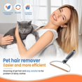 thumbnail image 2 of Pet Hair Remover, Cleaning Dog Cat Hair Remover, Lint Cleaner Pro, Fur Removal Tool, Portable Carpet Scraper Rake, Brush for Carpet, Car Mat, Couch, Pet Bed（Grey, 2 of 5