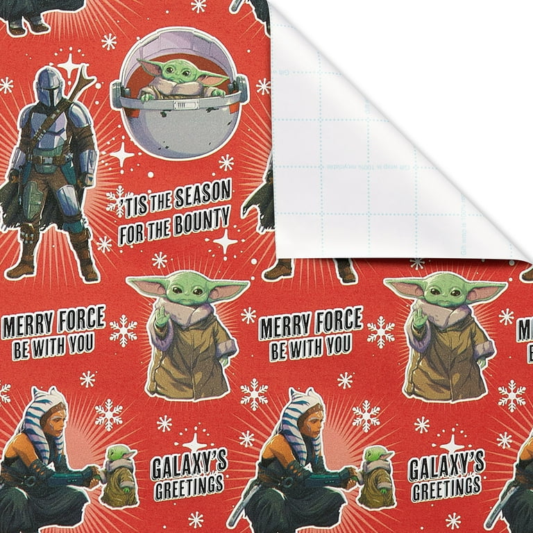 Lot Of 2 Mandalorian The Child 40 Sq. Ft. Baby Yoda Christmas Wrapping Paper  New
