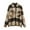 Brown, variant on UVEASISHA Women's Flannel Plaid Shacket Long Sleeve Button Down Shirts Jacket Lightweight Casual Fall Coats Loose Trendy Cardigan Jackets with Pockets Sales Today,Gray,S