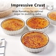 thumbnail image 3 of ONEMORE Ramekins 4 oz - Oven Safe Shallow Ramekins with Brown Rim for Creme Brulee - Speckled, Fluted, Set of 6, 3 of 7