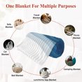 thumbnail image 6 of Navy Blue Ombre Throw Blanket, Flannel Fleece Blanket with Striped Design for Couch, Modern Moire Gradient Watercolor Soft Breathable All Season Plush Blankets for Sofa Chair Travel 32"x48", 6 of 9