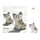 thumbnail image 2 of Animal de peluche de husky siberiano realista - Regalo de peluche para niños oso de fresa Electrónica, 2 of 5