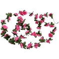 thumbnail image 2 of Faux Rattan Decorative Hanging Item, Spring Style Garland With Artificial Roses, for Home and Garden Use, Hot Pink, 2 of 7