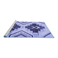 thumbnail image 2 of Ahgly Company Machine Washable Indoor Square Southwestern Blue Country Area Rugs, 3' Square, 2 of 4