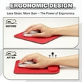 thumbnail image 4 of Almohadillas de Ratón Ergonómicas Uxcell, Almohadillas de Gel con Soporte para la Muñeca, Alfombrilla de Computadora de Espuma de Memoria con Base Antideslizante Gris Claro, 4 of 7