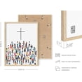 thumbnail image 3 of HAUS AND HUES Cross Framed Wall Decor - Religious Inspirational Wall Art, Cross Wall Decor Religious, Church Wall Decor Crosses, Picture Frame With Cross, Faith Wall Decor, (Beige Framed, 12x16), 3 of 6