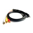 thumbnail image 2 of Macho a 3 RCA Macho Adaptador Av Cable de Audio y Video Av Compuesto 1.5M para TV Cable decodificador de Audio y Video de Alta definición, Cobre, 2 of 5