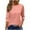Orange, variant on Karight Womens 3/4 Length Sleeve T-Shirts Casual Crewneck Tops Shirts Basic Tee Blouses 2025 Loose Fit Pullover