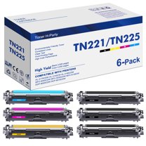 TN-221 TN-225 TN221 TN225 Compatible Toner for Brother TN221BK TN225C TN225M TN225Y HL-3170CDW MFC-9340CDW HL-3140CW MFC-9330CDW MFC-9130CW Printer Ink (3*Black,Cyan,Magenta,Yellow)