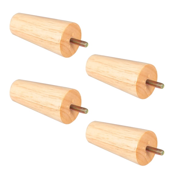 GAXIRE 4Pcs Natural Wood Tapered Sofa Legs Replacement for Furniture, Tables, Chairs, and Stylish Support