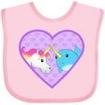 thumbnail image 3 of Inktastic Unicorn and narwhal cute couple Boys or Girls Baby Bib, 3 of 4