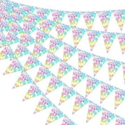 Kreatwow Roller Skating Party Banner Skating Pennant Banner Roller Skating Party Decor Tie Dye Birthday Decor Let's Roll Theme 80s 90s Retro Hip Hop Decor Groovy Skating Party Decor for Birthday Party