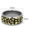 thumbnail image 2 of Luxe Jewelry Designs Two-Tone Gold IP Stainless Steel Epoxy Black Jet Men's Ring - Size 11 (Pack of, 2 of 4