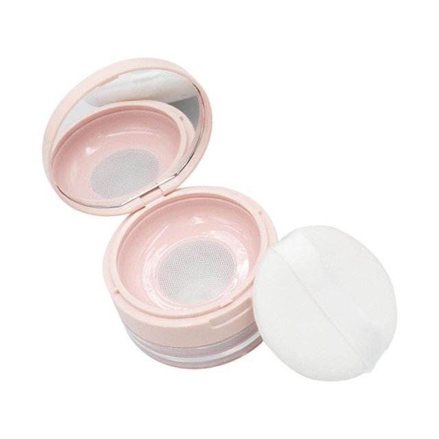Xingzhi Makeup Powder Container Powder Box 20G Flip Lid Refillable Cosmetic Jar Pink Small Net
