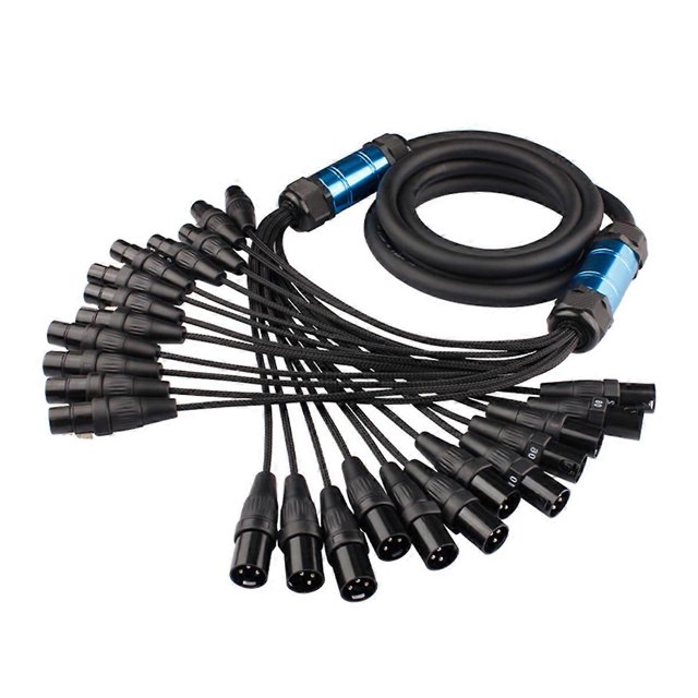 Snake Cable 12Channel XLR Cable 3Pin Male to Female Multi-Media Professional Audio Extension Stage Extension Cord,3Meter